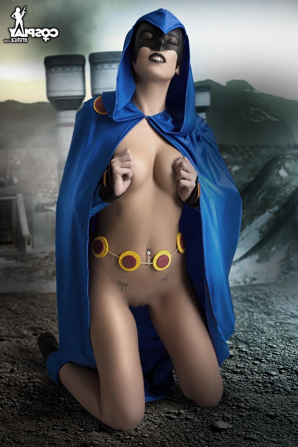 10P CosplayErotica  Raven Teen Titans nude cosplay