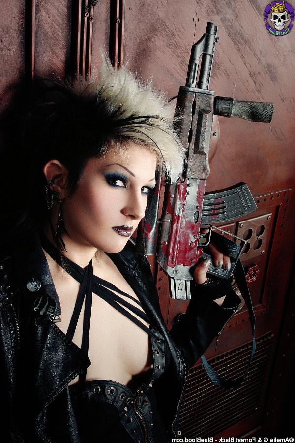 15P Gothic Cyberpunk Wastelad Warrior Babe Alley Shiver