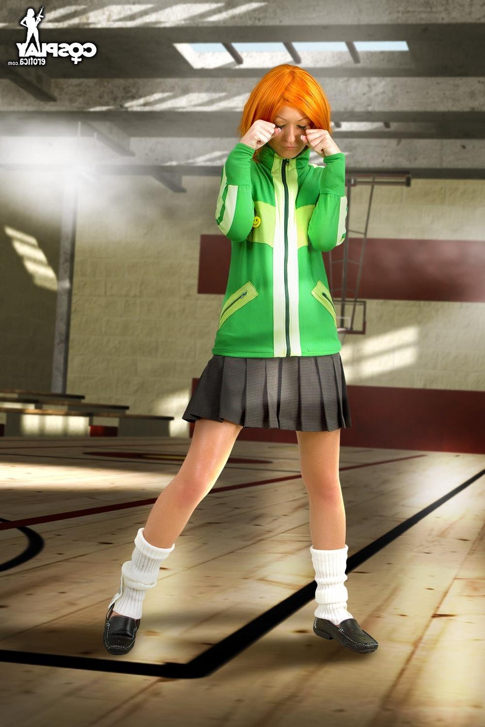 12P CosplayErotica  Chie Satonaka Persona 4 nude cosplay