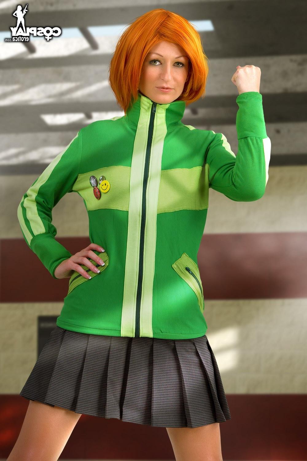 12P CosplayErotica  Chie Satonaka Persona 4 nude cosplay