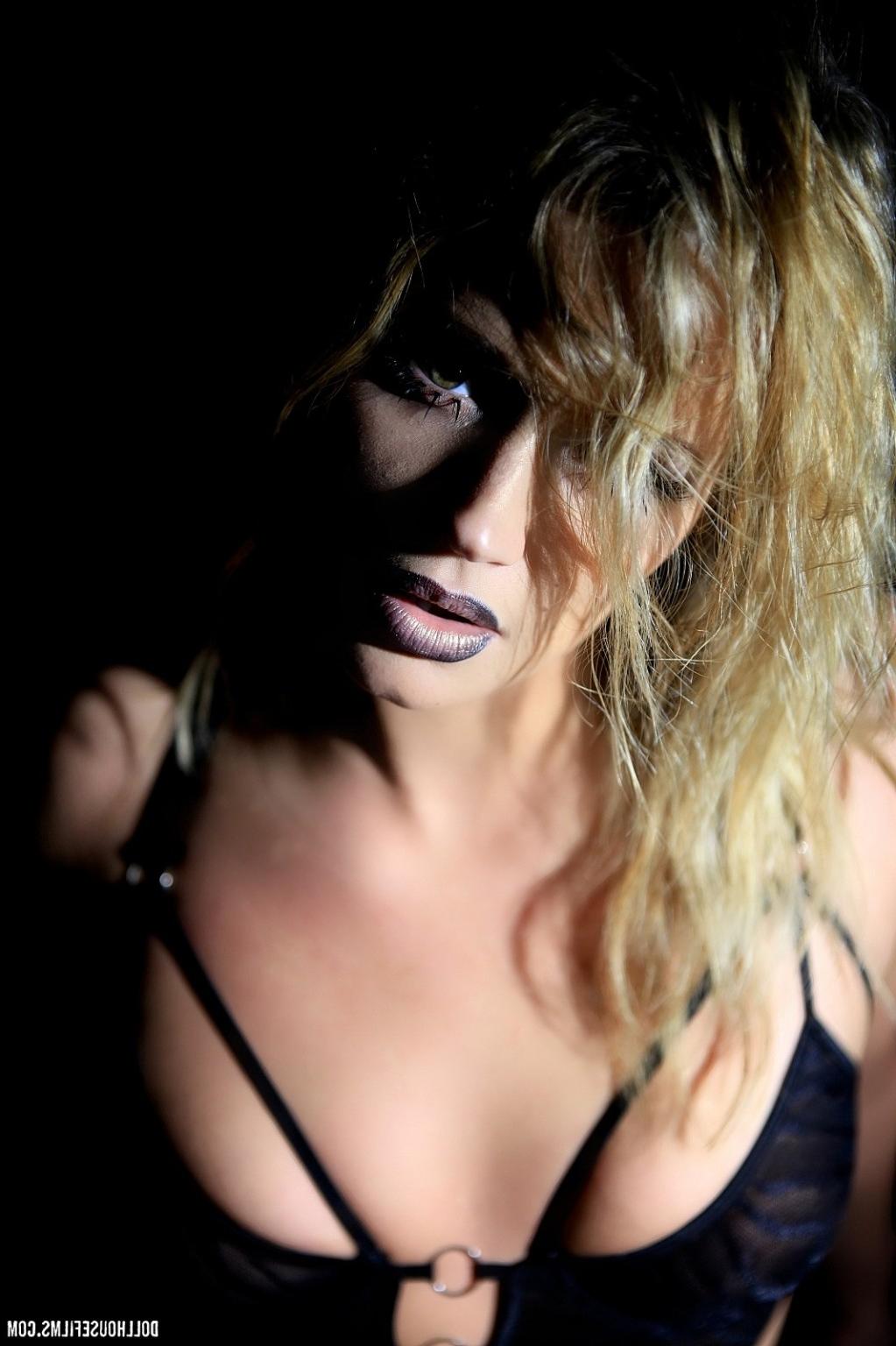 15P Heather Starlet posing while wearing a sexy black Teddy