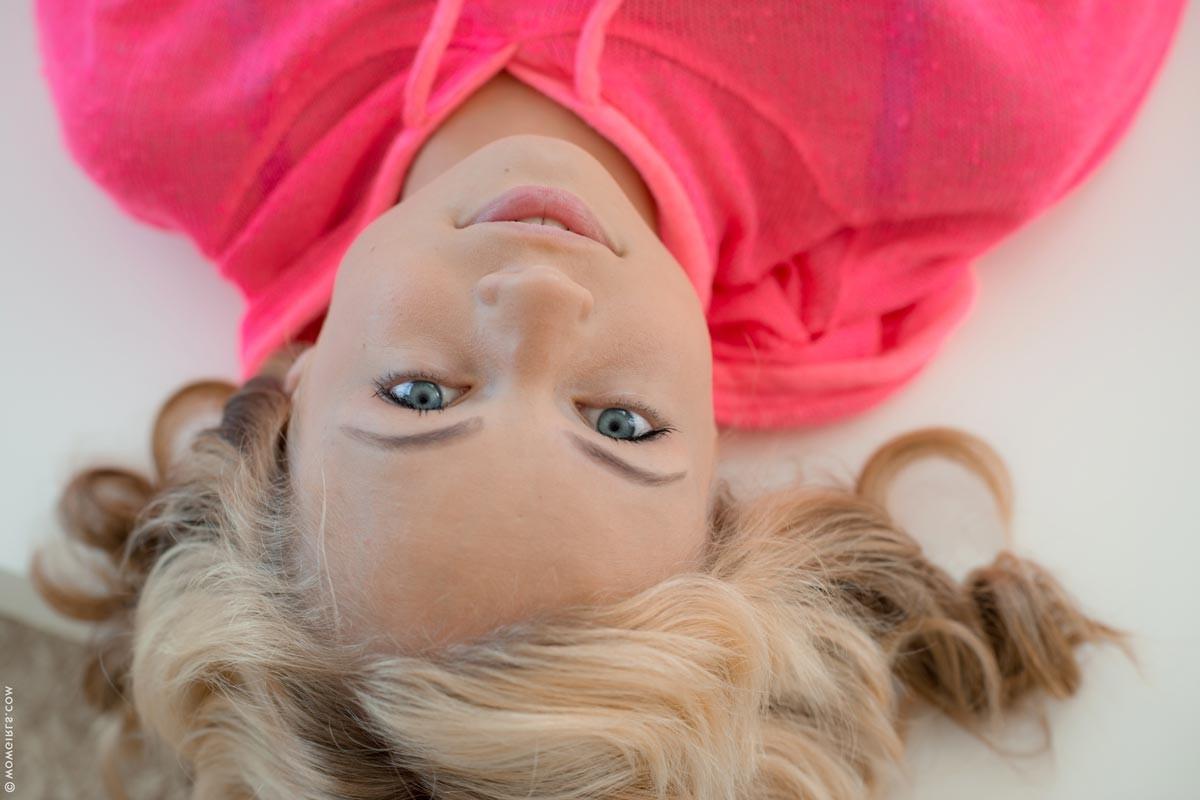 15P Sexy blonde teen in yellow