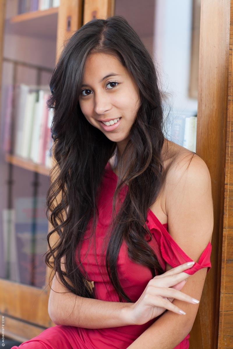15P Sexy exotic babe Christy Charming in red