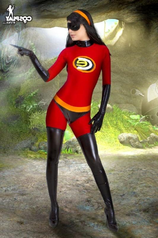 15P Marilyn posing in a cute superhero costume
