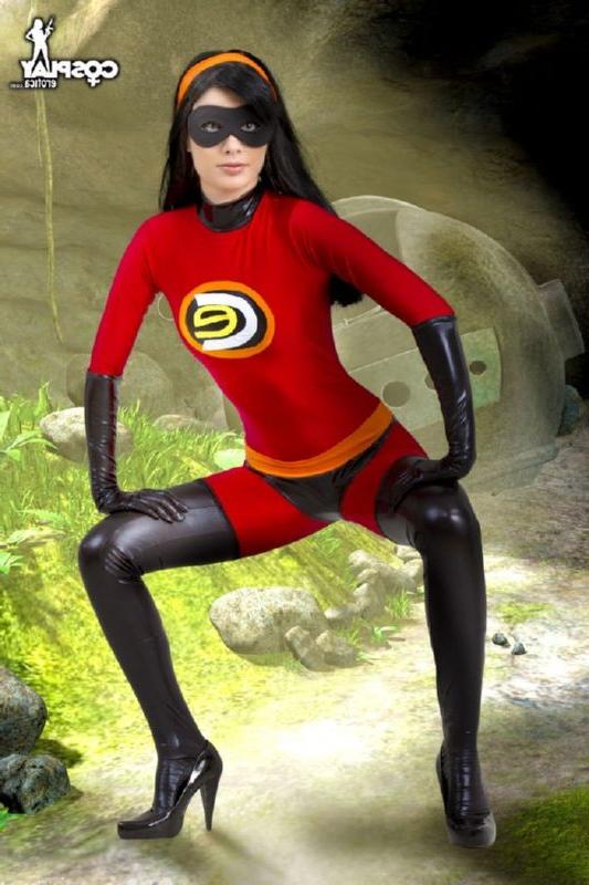 15P Marilyn posing in a cute superhero costume