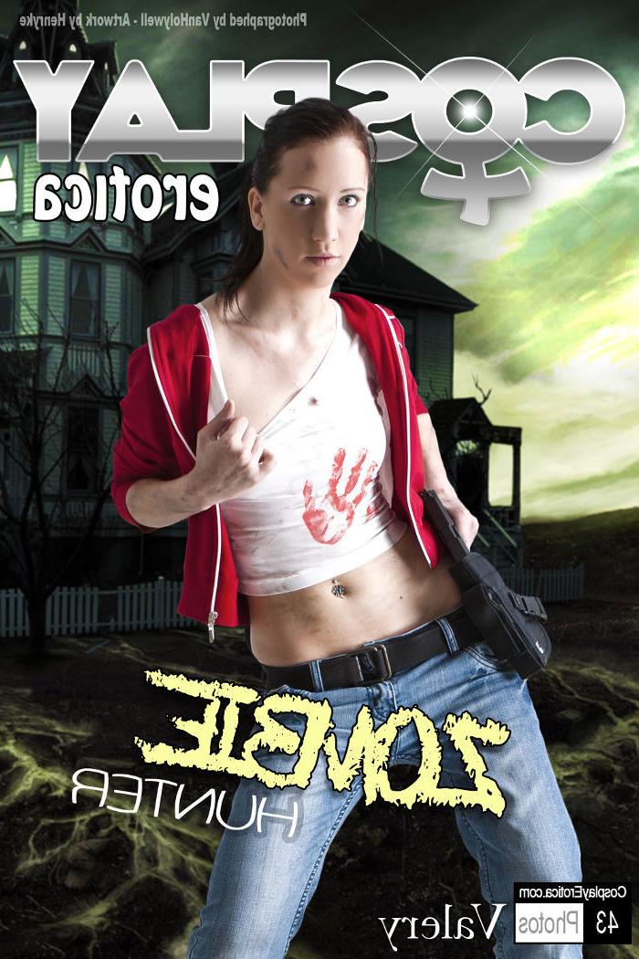 15P Slim zombie hunter showing off her nice ass