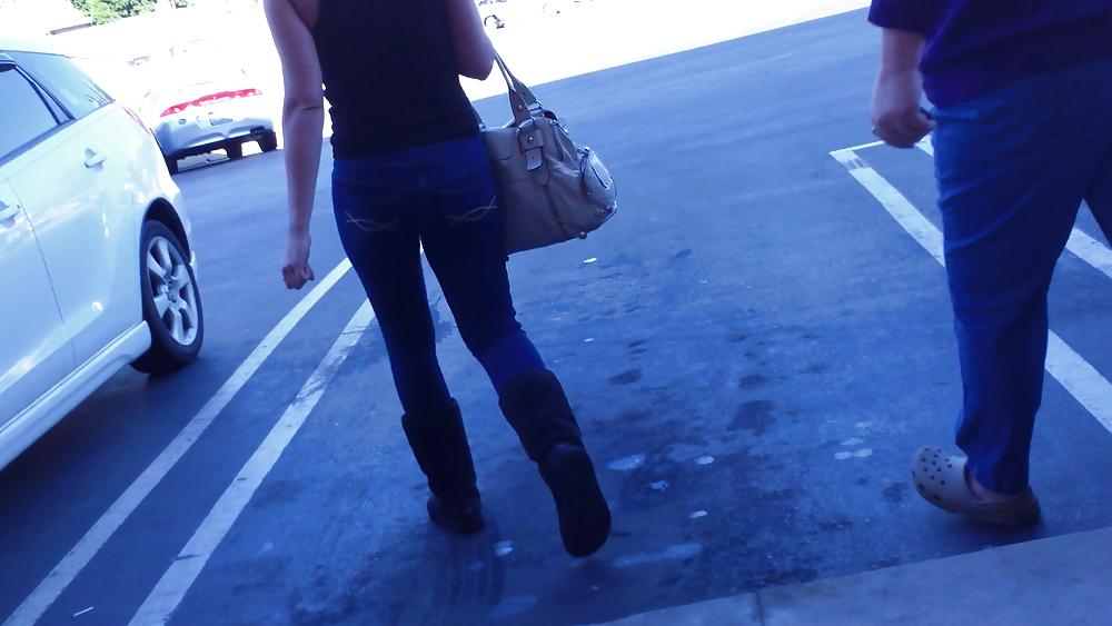 20P Teen butt & ass in blue jeans on a Friday
