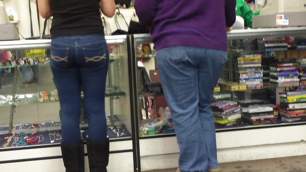 20P Teen butt & ass in blue jeans on a Friday