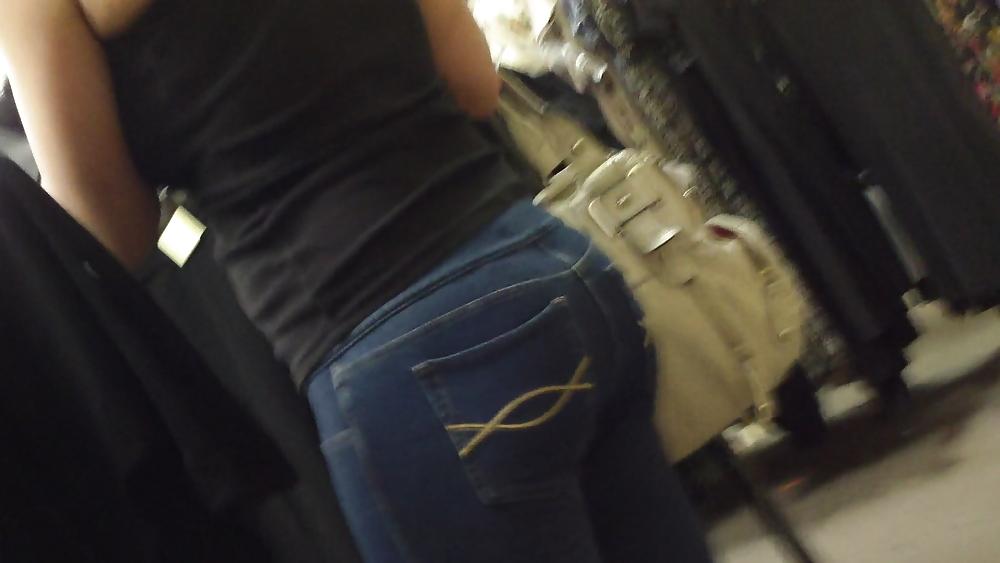 20P Teen butt & ass in blue jeans on a Friday