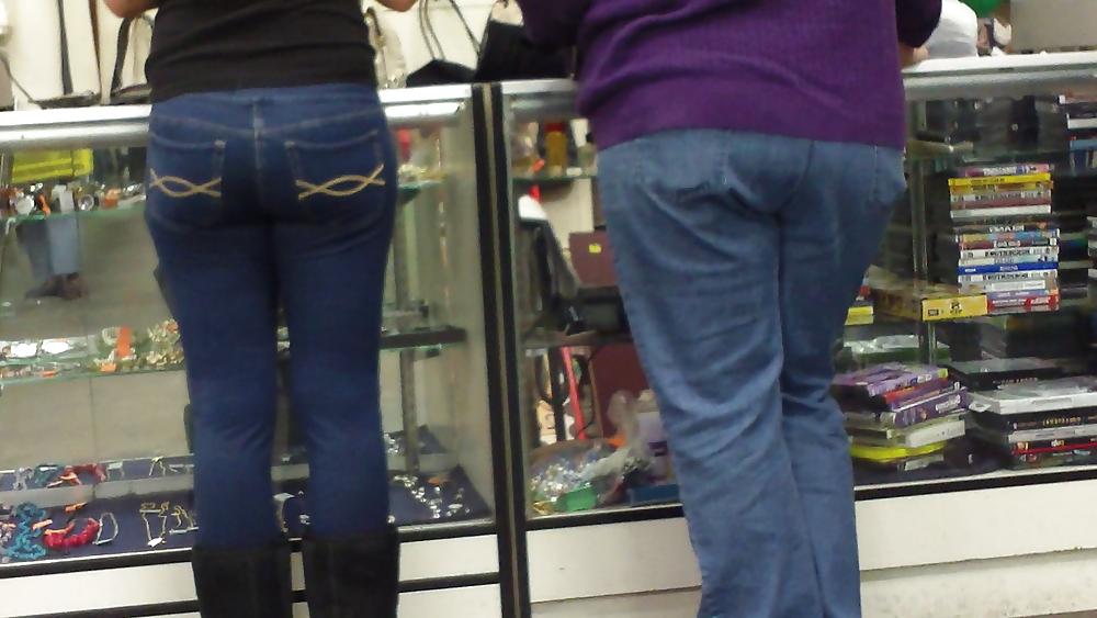 20P Teen butt & ass in blue jeans on a Friday