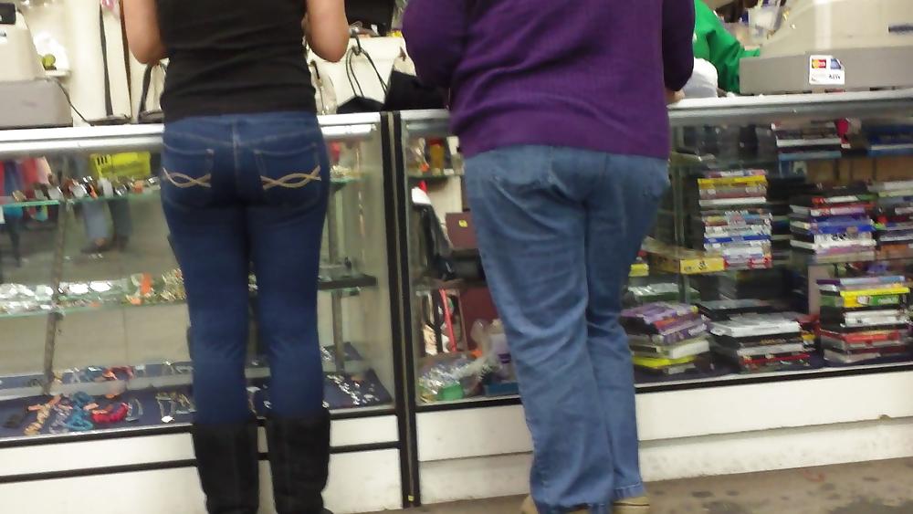 20P Teen butt & ass in blue jeans on a Friday