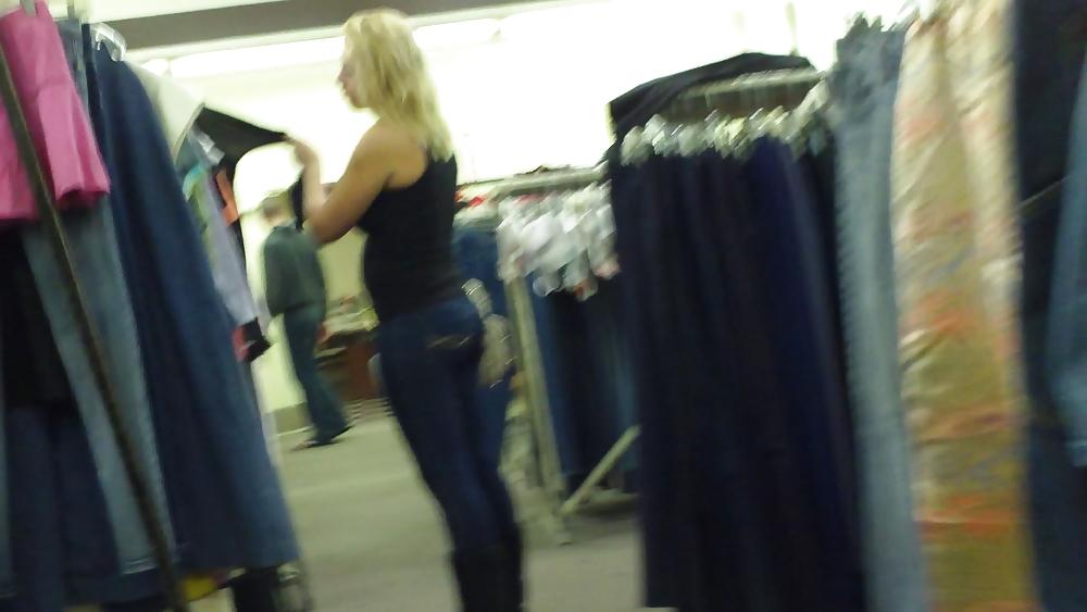 20P Teen butt & ass in blue jeans on a Friday