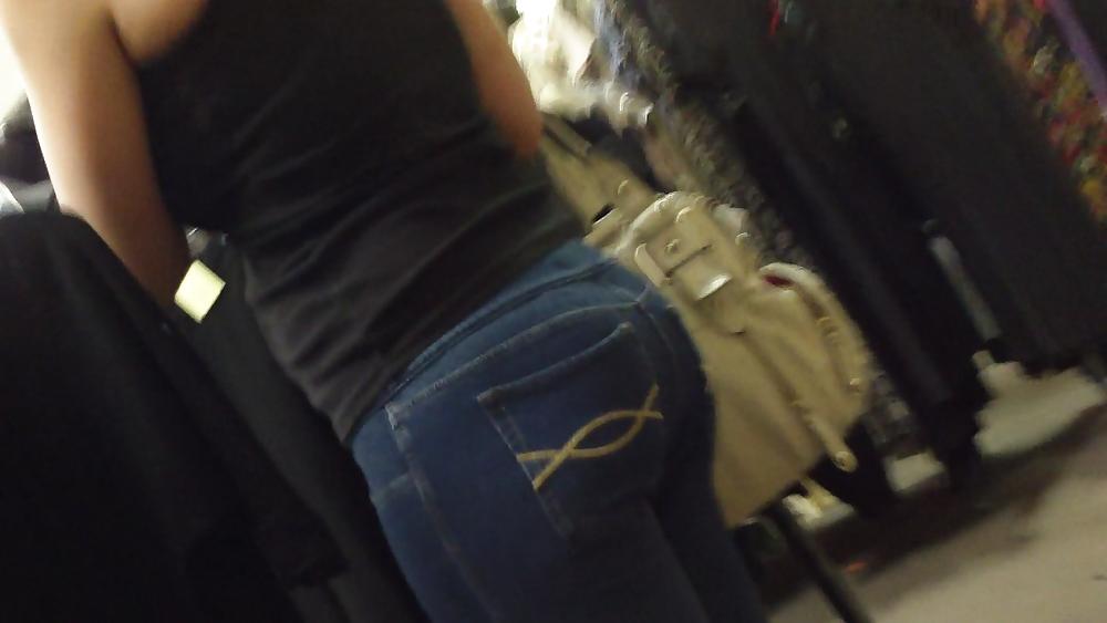 20P Teen butt & ass in blue jeans on a Friday