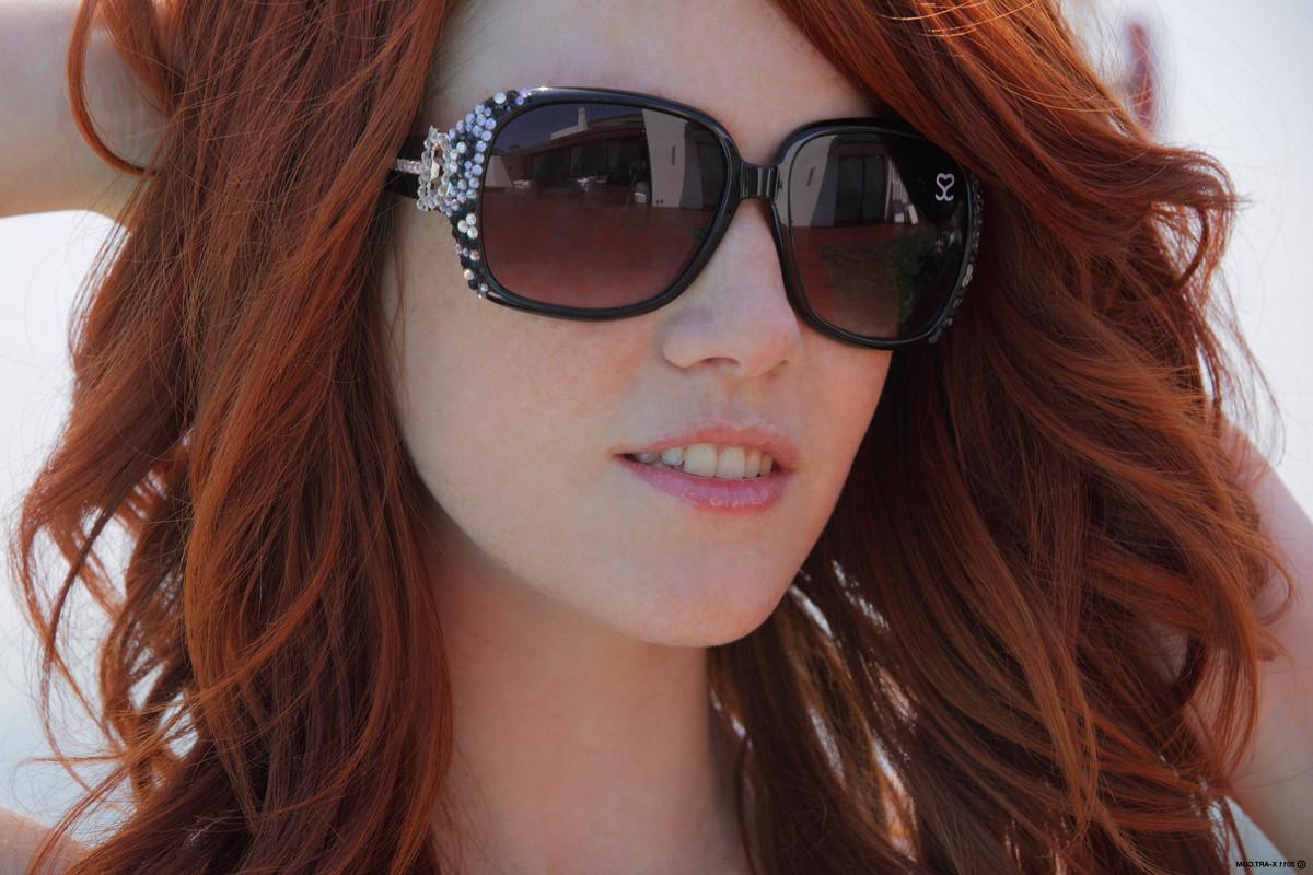 17P Small breasted redhead teen babe fingering