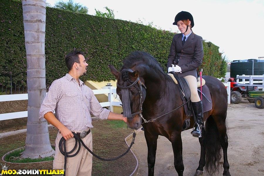 14P Amazing teen get drilled hard by her horse trainer in these hot red head teen fu