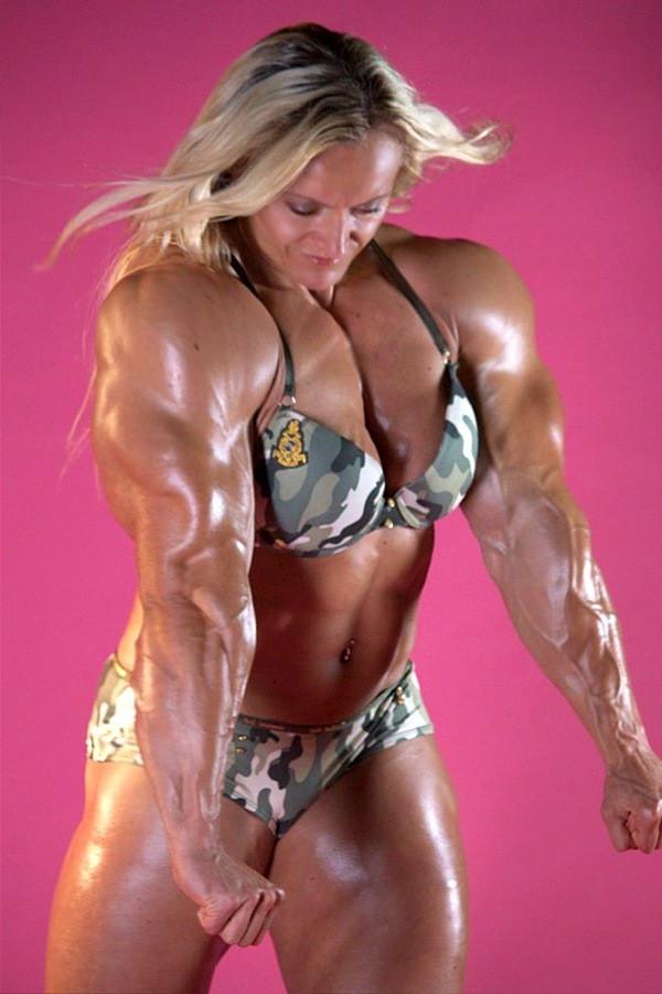 12P Massive muscular blonde Goddess ripped strong body