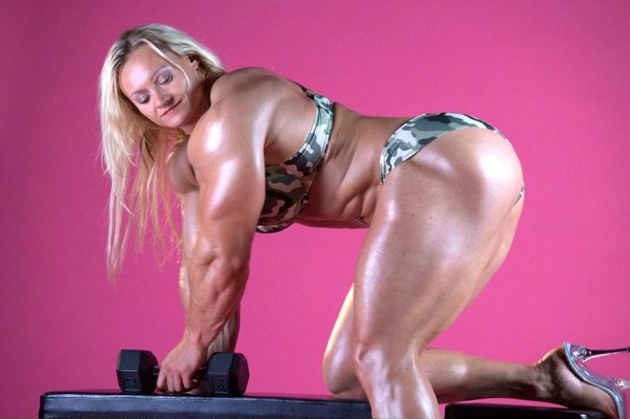12P Massive muscular blonde Goddess ripped strong body