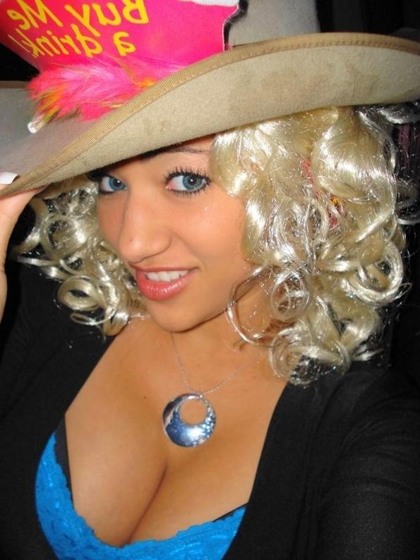 15P Gorgeous cute amateur busty teen posing on camera
