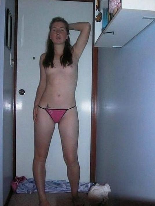 15P Gorgeous cute amateur busty teen posing on camera