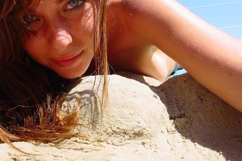 15P Gorgeous cute amateur busty teen posing on camera