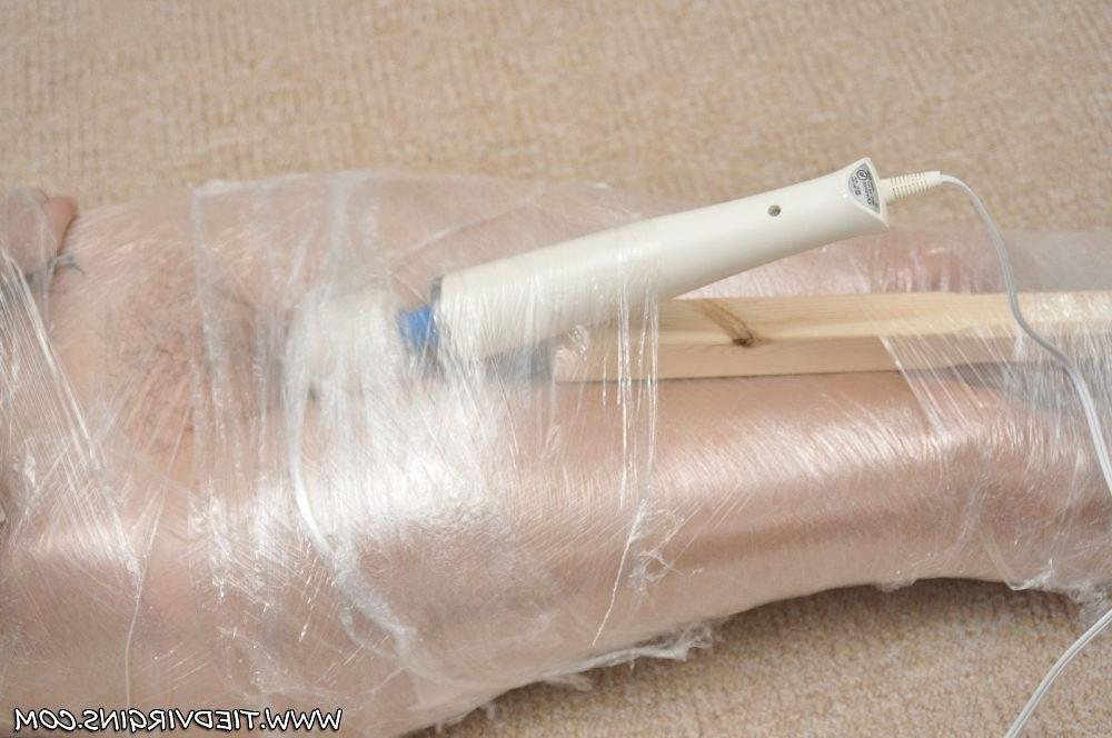 12P Wrapped up in plastic and forced to cum