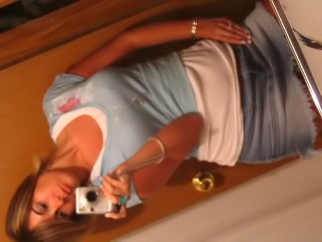 15P Gorgeous cute amateur busty teen posing on camera
