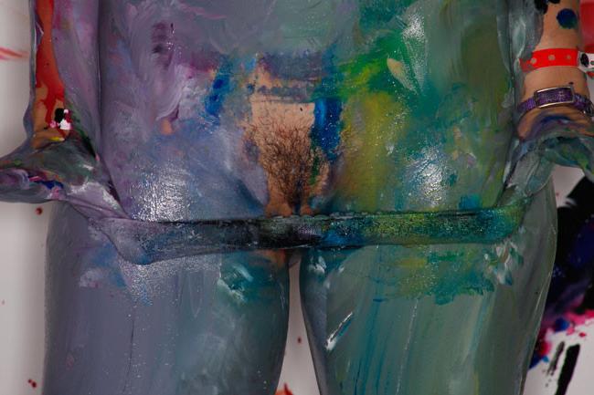 12P Naked Body Painting With Lily LaBeau and Proxy Paige Sex Circus