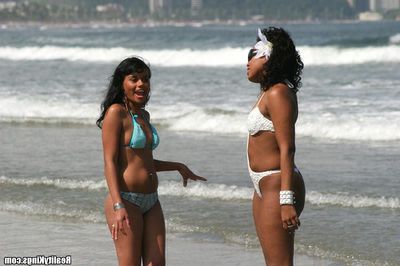 15P This hot brazillian duo gets down and dirty in these hot poolside cream pics