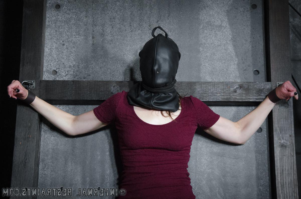 13P Mary Jane begins hooded and hung up on a wall. Her legs are spread, her pussy is