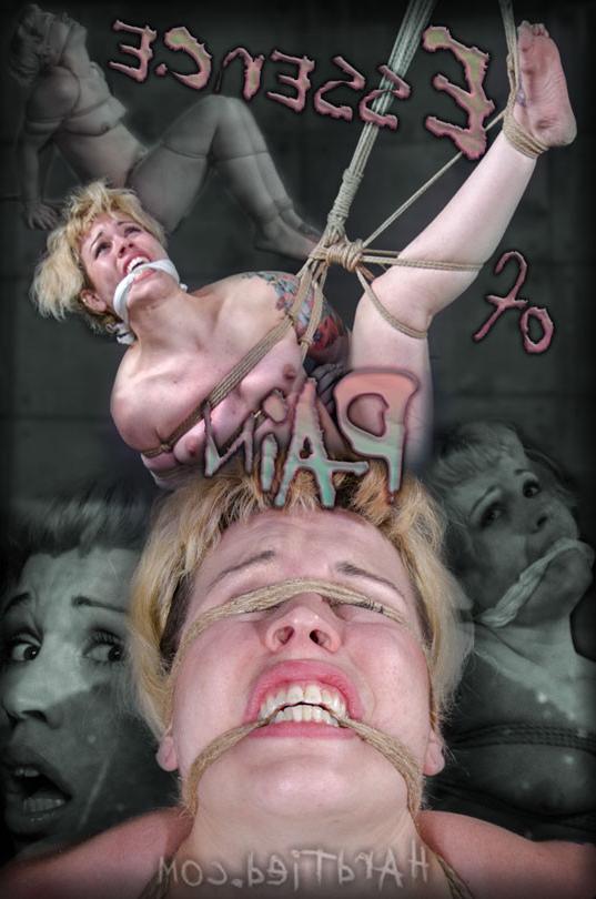 16P Elizabeth Thorn blonde in blue dress is bound in rope made to cu