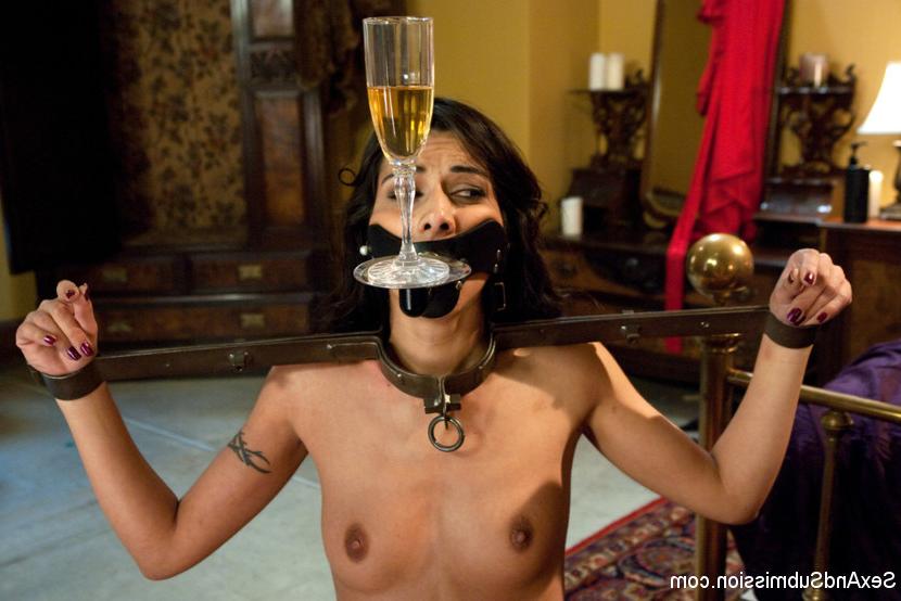 15P Lou Charmelle french maid in bondage is dominated