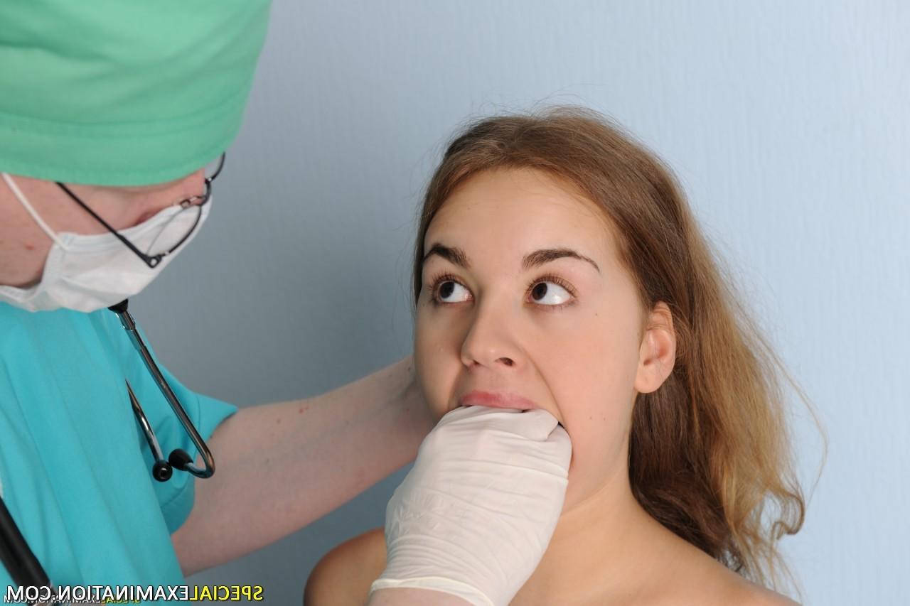 15P Busty teen gets her boobs and mouth examined