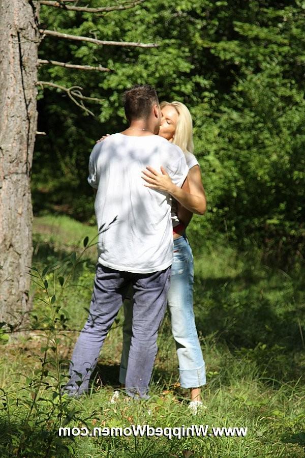17P Busty babe whipped in forest