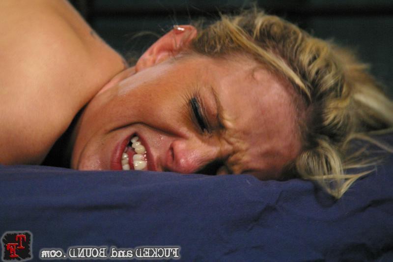 16P Blonde girl in hogtie bondage fucked and forced to blowjob