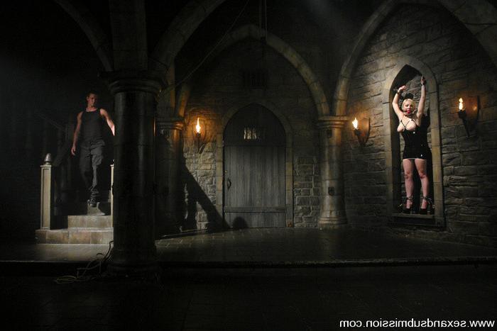 14P sex and bondage in a dungeon with girl in latex