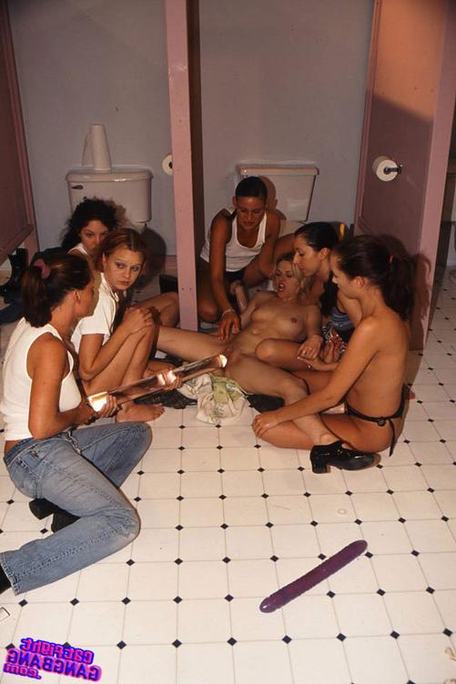 17P Hot lesbians fucking with dildos on a lesbian bondage orgy