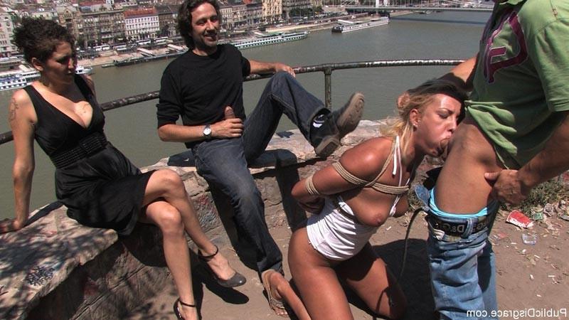 18P Public blowjobs with hot chick and outdoor bondage