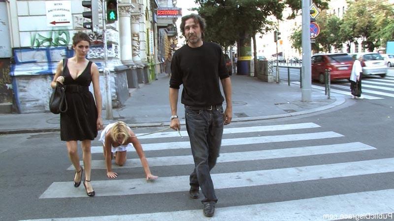 18P Public spanking and foot worship with hot blonde chick