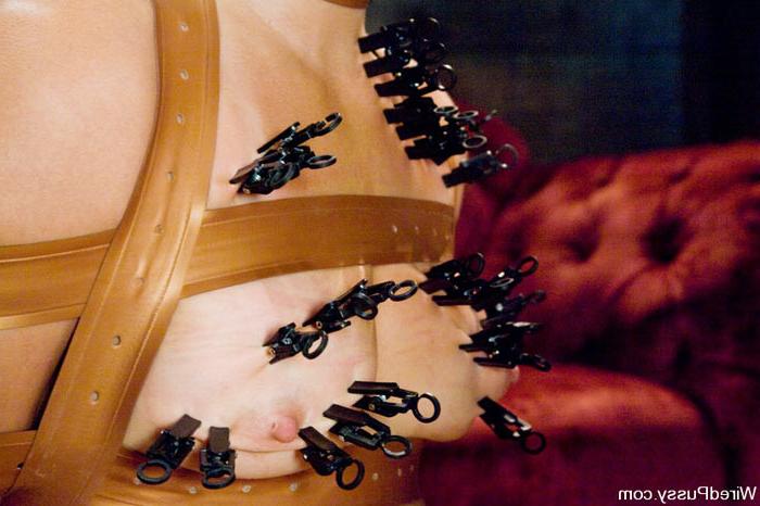 15P Helpless blonde slave electrocuted by her master