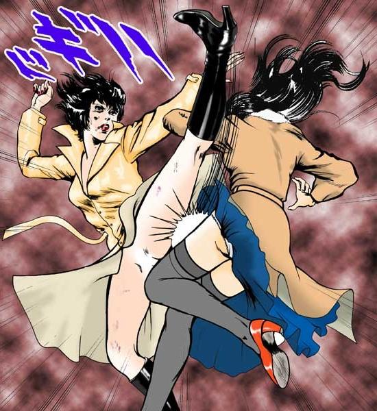 15P vampire pale brunette bondage art