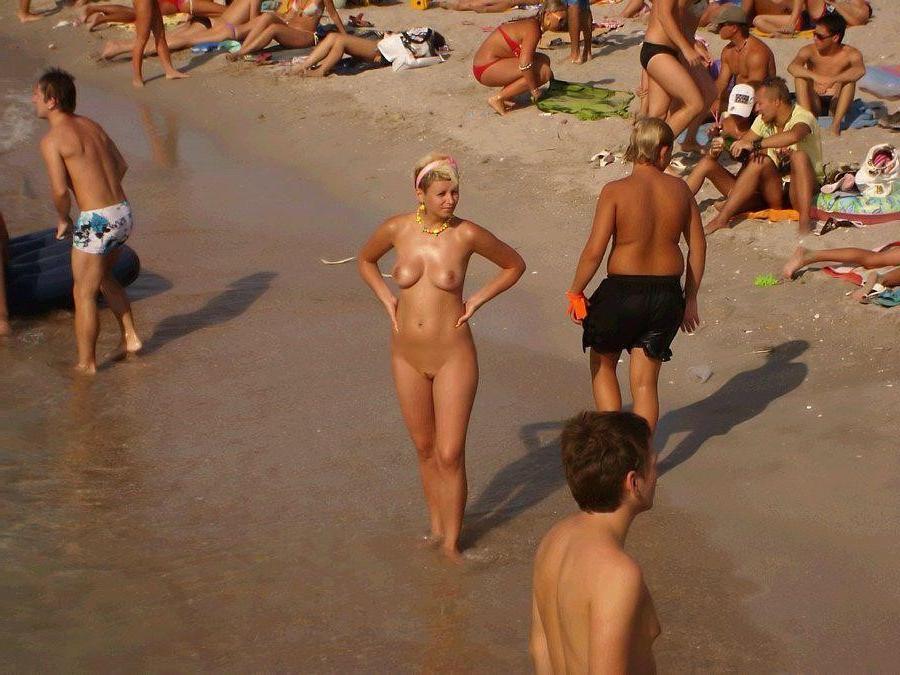 15P Everyone has clothes on except for this hot nudist