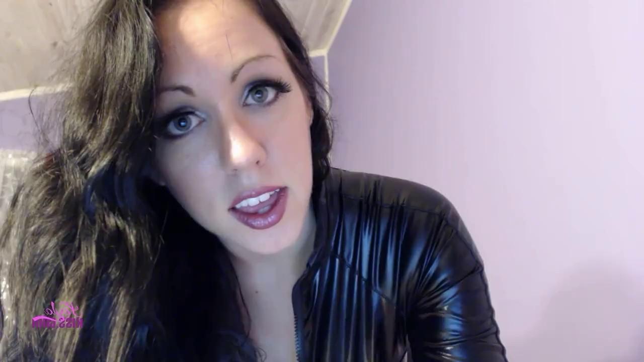 12P Sexy Kayla in a latex cat suit