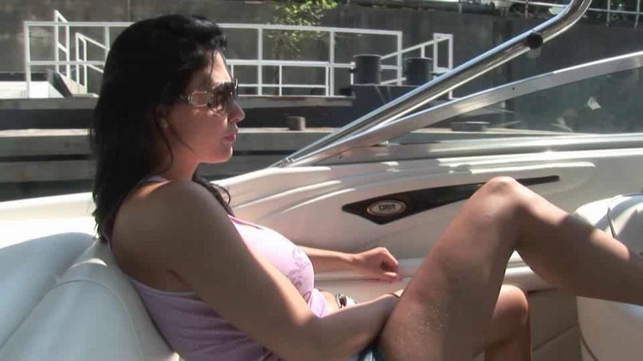 15P Curvy hottie Aletta Ocean gets naked on a boat