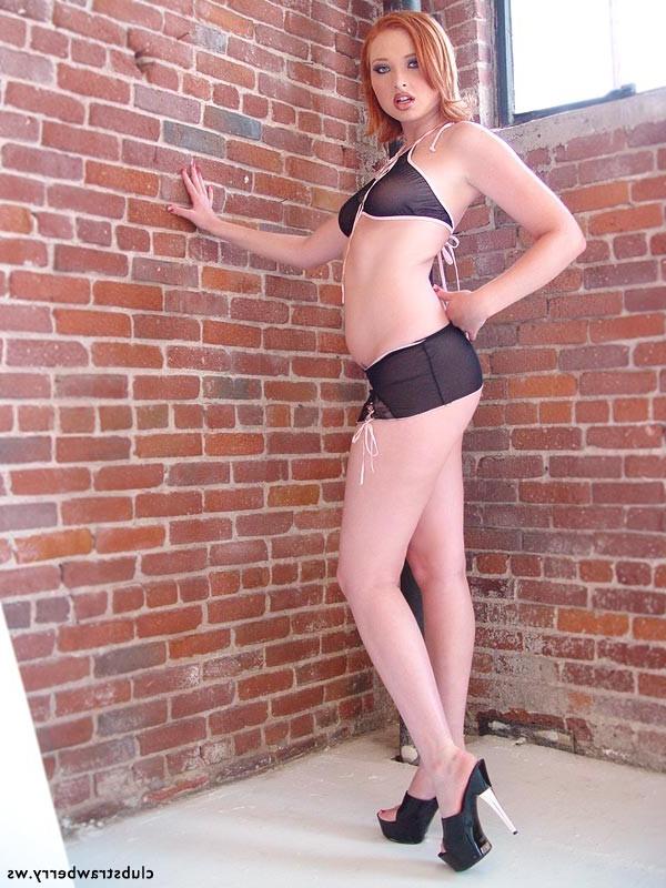 18P Hot freckled redhead beaut spreads her pink ass and pussy