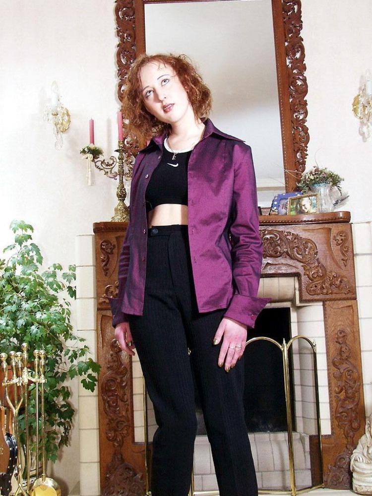 17P Pale Redhead Wife With Puffy Tits Showing Her Tight Pussy