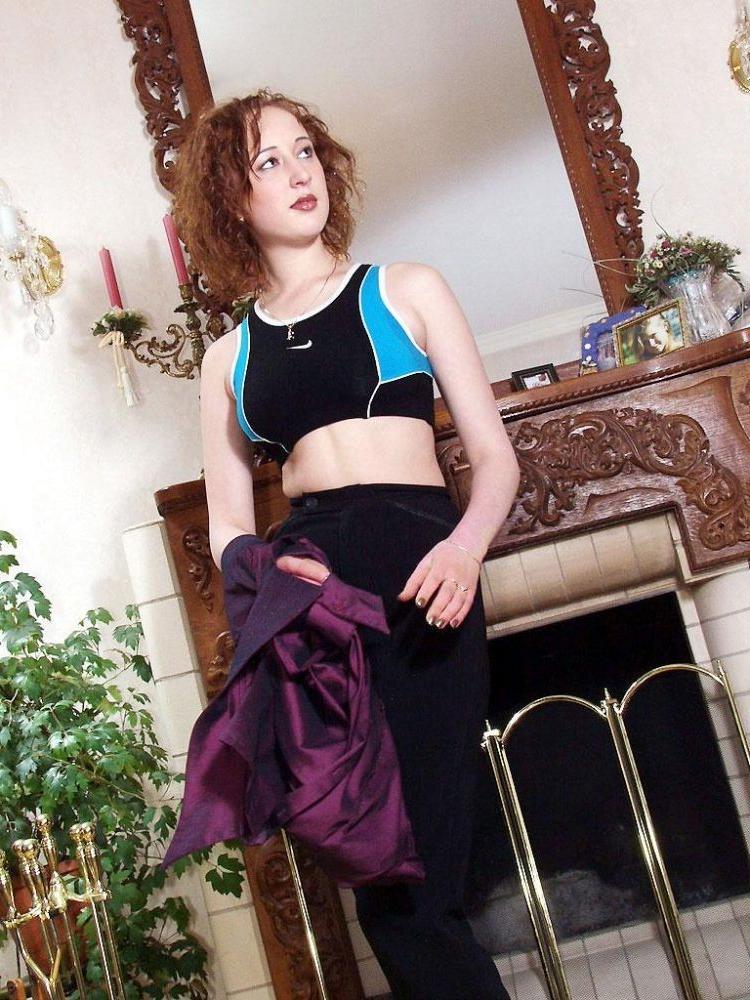 17P Pale Redhead Wife With Puffy Tits Showing Her Tight Pussy