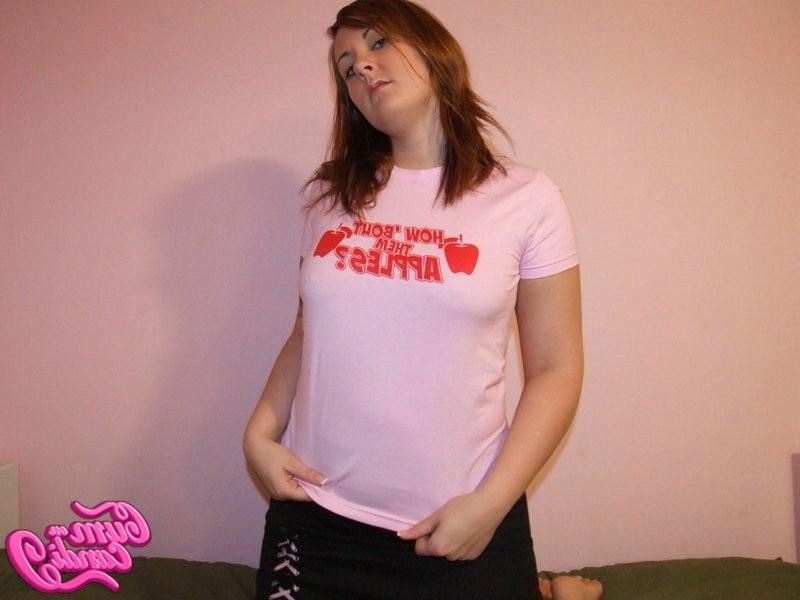 15P Candi rubs her pussy through her panties