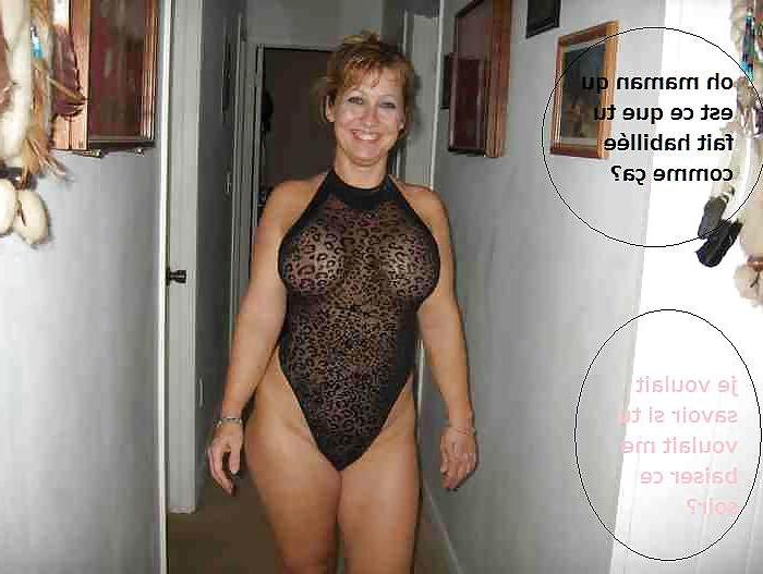 6P Mom son caption in french