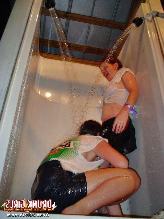 16P Hot and horny drunk girls showing their pretty tits at a party