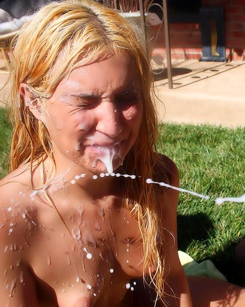 15P Pool party group sex with facials